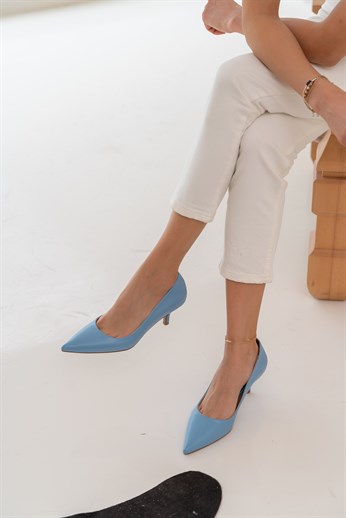 Diya Mavi   Klasik   Topuklu Ayakkabı